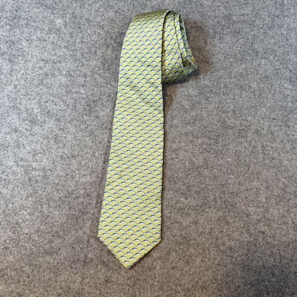 Brooks Brothers Other - Brooks Brothers Tie Mens One Size Green Dolphin Ocean Silk Made USA Necktie